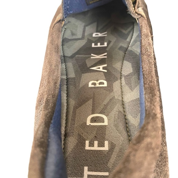 TED BAKER MONNER LOAFER Men 11 Brown Suede Driving Shoe Metal Horse Bit Slip On - Picture 10 of 15